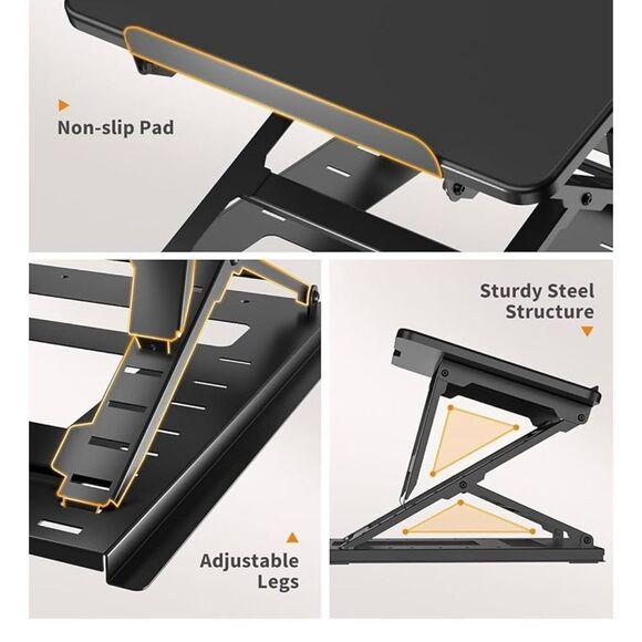 Adjustable Laptop Stand for Desk, Portable Computer Stand Fits 15.6 Inch Laptop. - Picture 4 of 5